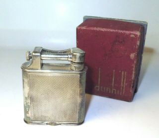 Vintage Antique Fine Dunhill Lift Arm Lighter Pat 390107 Silver / Unlit