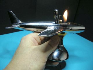 Rare Dunhill " Jet Plane " Table Lighter Overhauled - Briquet Accendino Feuerzeug