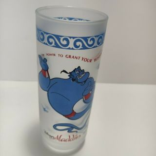 Rare Vintage Disney World Aladdin Genie Large Shot Glass Cup Taiwan Flomo 80s