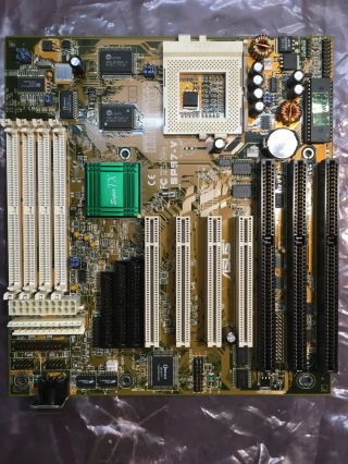 , Socket 7 Asus Sp97 - V Rev 1.  02 Tx Motherboard (1995 - 97 Era)