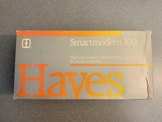Hayes Smartmodem 300 Baud External Modem With Power Supply