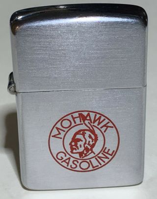 Vintage 1946 - 47 Two - Sided Zippo Mohawk Gasoline Logo - Indian Head Graphic