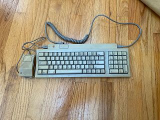 Vintage Apple Keyboard Ii M0487 For Macintosh Classic & Lc W/ Mouse