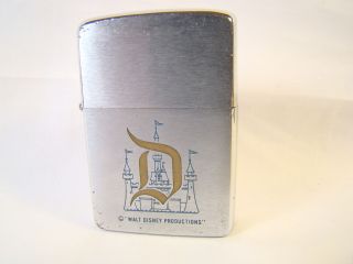 Vintage Zippo 1962 Walt Disney Productions Castle D Rare Lighter Sparking Well