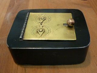 Antique/ Georgian Two Dial Combination Lock Puzzle/Trick Snuff box 3