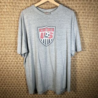 Vintage 90s White Tag Nike Us National Team Made Usa Soccer Gray Xl T Shirt