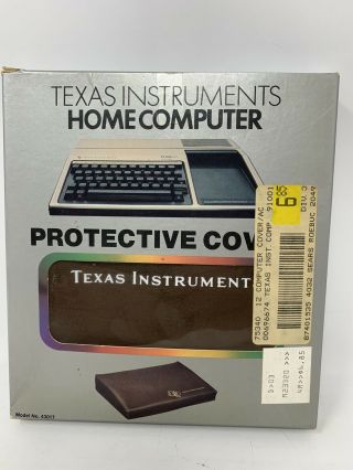 Texas Instruments Ti - 99/4a Computer Brown Leather Vinyl Dust Cover Nib 43017