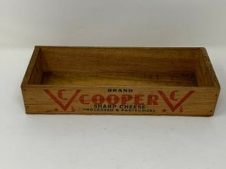Vintage Cooper Sharp Cheese W S Pope & Sons 5 Lb Box Crate