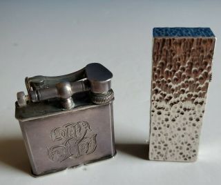 Vintage Dunhill And Sterling Silver Lift Arm Lighter