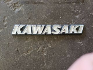 Kawasaki Name Badge Emblem Tank Decal Badge Emblem Vintage