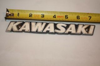 Kawasaki,  Fuel,  Gas Tank Emblem,  Vintage,  O.  E.  M.