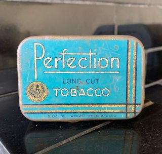 Perfection Long Cut Tobacco 2oz Vintage Tin Rare