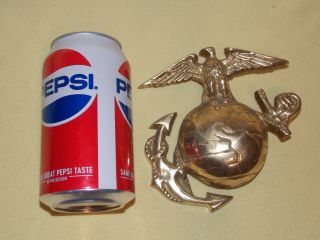 Vintage Military Us Marines Solid Brass Usmc Door Knocker Eagle Anchor Globe