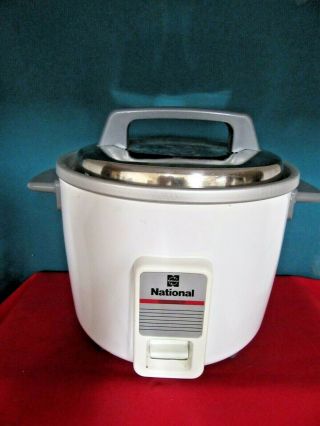 Vintage National Rice Cooker Steamer Rice - O - Mat Model No.  Sr - W10n White