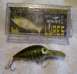 Vintage Storm Wiggle Wart Lure 8/17/20p 2 " Yellow Label