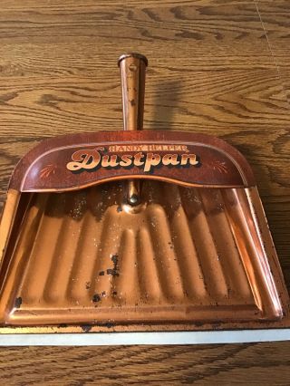 Vintage Handy Helper Copper Dust Pan J.  V.  Reed Metal Rustic Mid Century
