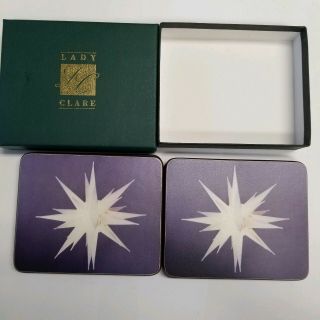 Vintage Lady Clare Star Star Coasters Set Of 4
