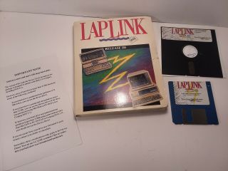 Vintage 1989 Computer Software Laplink Release Iii Ibm Book And Disks