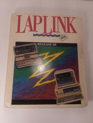 Vintage 1989 Computer Software Laplink Release iii IBM Book and Disks 2