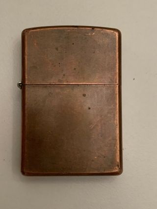 Solid Copper Zippo Lighter 2003 D Marked
