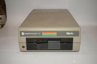 Vintage Commodore 1541 Single Drive Floppy Disk Computer - Powers On Brown