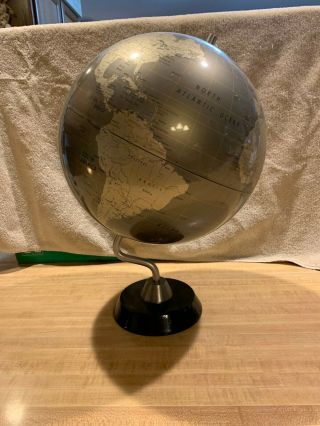 Vintage Replogle 12 " Diamond Marquise Globe Metal Axis & Base
