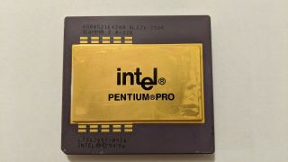 Intel Pentium Pro 200Mhz SL22V Vintage CPU As - Is Gold Salvage 2