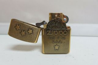 Zippo American Classic Eagle Stars 3d Brass Barrett Smythe Lighter Unfired