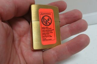 Zippo Case XX Factory 3D Brass Barrett Smythe Lighter Unfired vtg 2