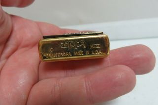 Zippo Case XX Factory 3D Brass Barrett Smythe Lighter Unfired vtg 3