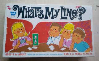 Vintage Whats My Line Board Game 1969 Complete