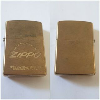 Vintage Rare Solid Brass Zippo Lighter For The Life Of Your Life 1990