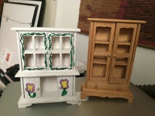 Miniature Dollhouse Furniture Dining / Living Room Cabinets