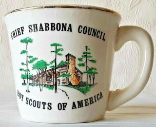 Vtg Boy Scouts Of America Mug From The Chief Shabbona Council Wisconsin
