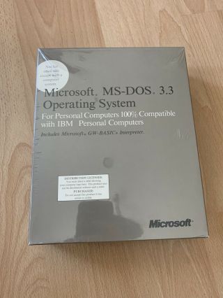 Microsoft Ms - Dos 3.  3 Operating System Pc Ibm Includes Gw - Basic