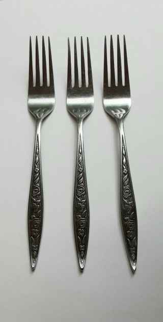 (3) Vintage Ekco Eterna Santiago Stainless Japan Dinner Forks