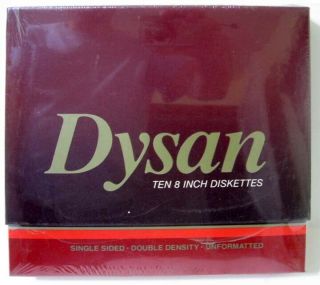 Dysan ® Ssdd Unformatted - Box Of Ten 8 " Inch Floppy Disks - Nos Usa