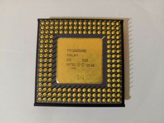 Intel 80486 486dx2 66mhz Cpu Chip Processor W/ Heatsink