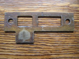 Vintage Door Lock Striker Plate 3 3/8 X 1 1/2
