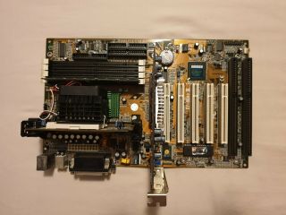 Soyo Sy - 6ba,  Iii,  Cpu Intel 466mhz Slot1/370,  128mb Ram,  Nvidia Geforce 4 Mx440