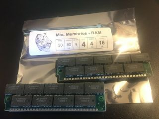 4x 4mb 30 - Pin 9 - Chip Parity 80ns Fpm Memory Simms 16mb Apple Macintosh Ii 4mx9