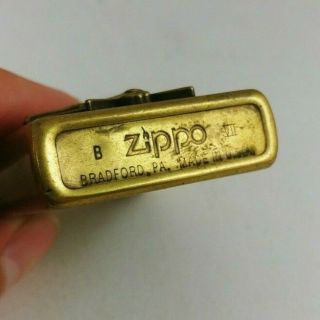 VINTAGE Brass Marlboro Zippo Lighter Monogrammed ' AL 