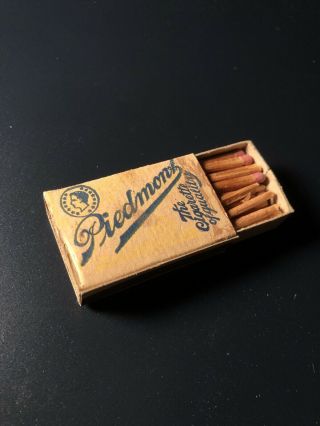 Vintage Piedmont Cigarettes Tobacco Match Box Book T206 T205 Era Matchbox