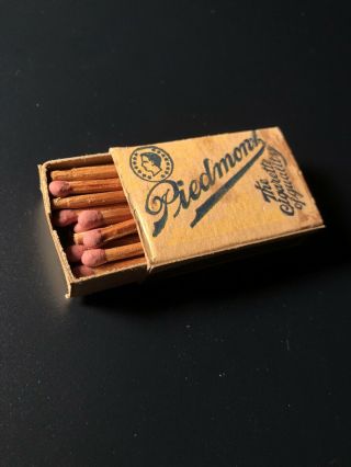 Vintage Piedmont Cigarettes Tobacco Match Box book T206 T205 Era matchbox 2