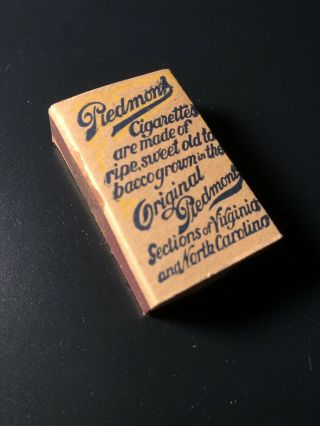 Vintage Piedmont Cigarettes Tobacco Match Box book T206 T205 Era matchbox 3