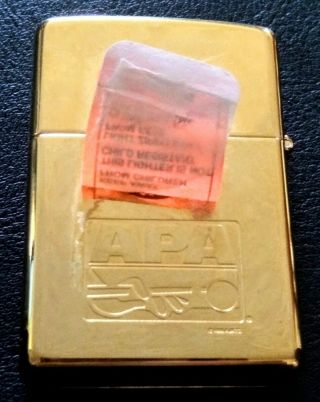 1996 Gold Plated Zippo Camel Joe Pool Player Lighter American Poolplayers Assn. 2