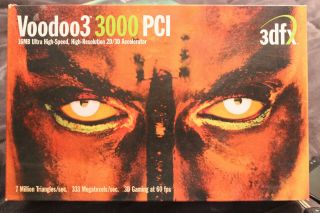 3dfx Voodoo3 3000 Pci Retail Box And Plastic Insert