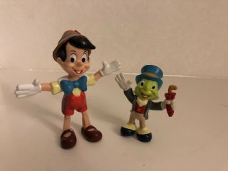Disney Pinocchio & Jiminy Cricket Bendable Figures By Just Toys Bend - Ems Vintage