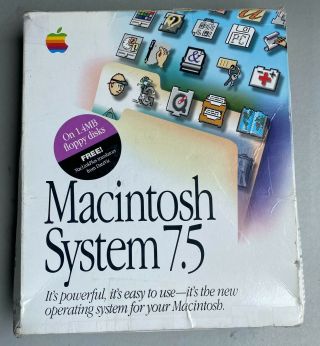 Apple Macintosh Mac Computers System 7.  5 Operating System Software 3.  5 " Disks
