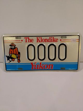 Vintage Yukon Sample License Plate The Klondike 0000